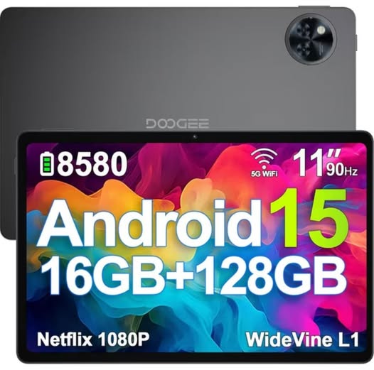 11" Android 15 Tablet with 16GB RAM & 128GB Storage