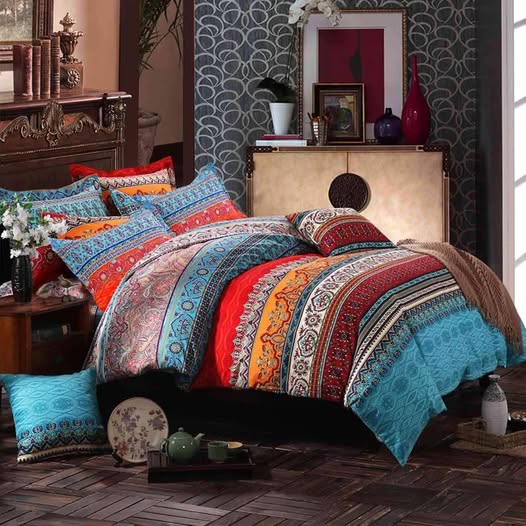 3-Piece King Boho Mandala Comforter Set