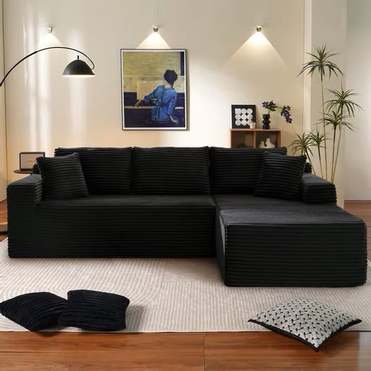 Modular Oversized L-Shape Boneless Sectional Couch