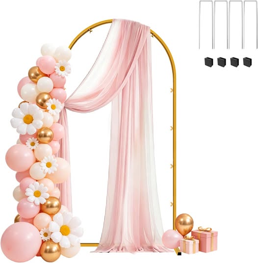 6 FT Gold Wedding Arch Backdrop Stand