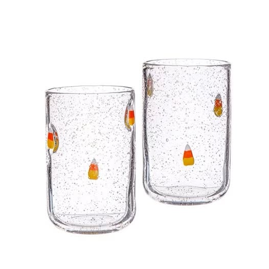 2-Pack Bubble DOF Glass with Candy Corn Charms