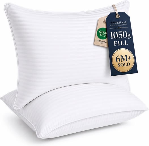 Set of 2 Soft Down-Alternative Bed Pillows