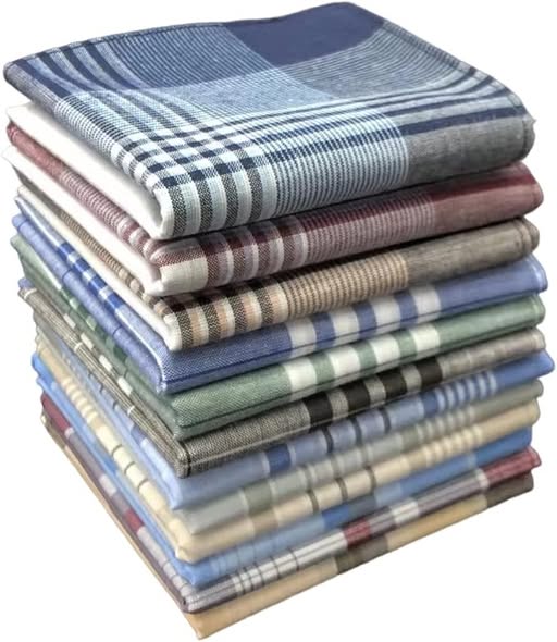 40% 0FF Men's 100% Cotton Checkered Handkerchiefs