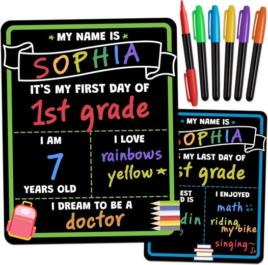 Reusable First Day of School Sign Board