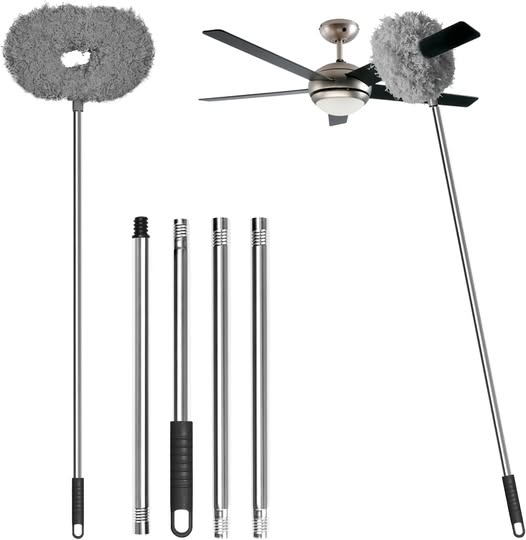 Reusable Ceiling Fan Cleaner Duster with Extension Pole