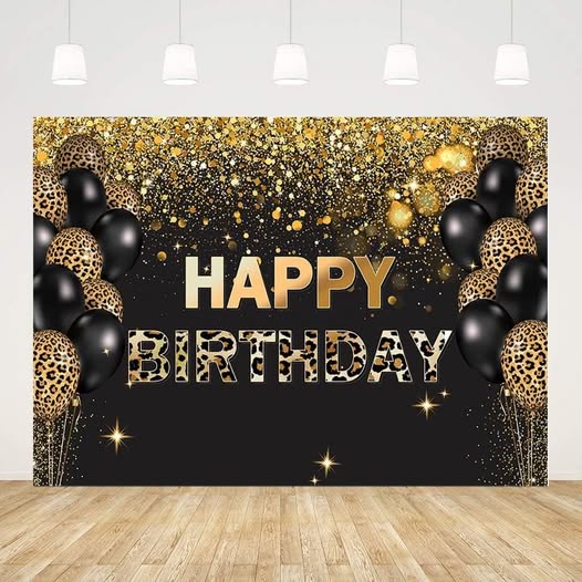 8x6ft Happy Birthday Sequin Glitter Backdrop with Balloons