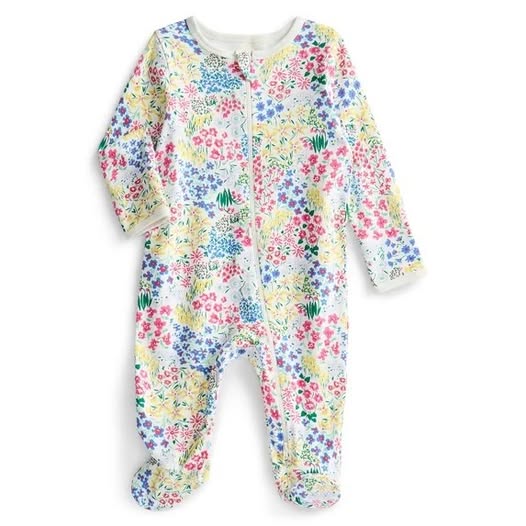 Organic Cotton Baby Unisex Zip-Front Footed Pajamas