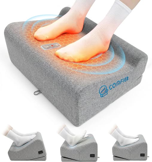 Heated Under-Desk Foot Rest with Vibration