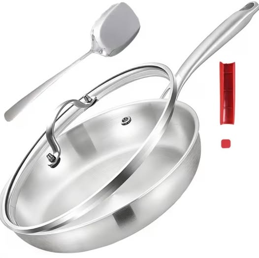 rying Pan with Lid Tri-Ply Stainless Steel