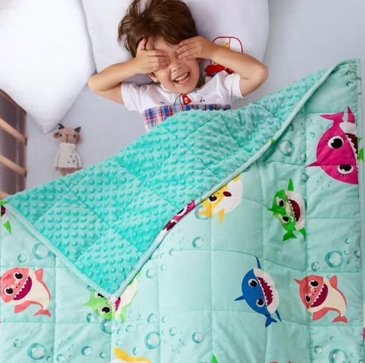 3 lb Kids' Weighted Shark Blanket, 36x48"