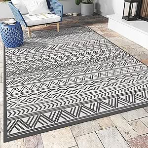 6x9 ft Flatweave Indoor & Outdoor Patio Rug