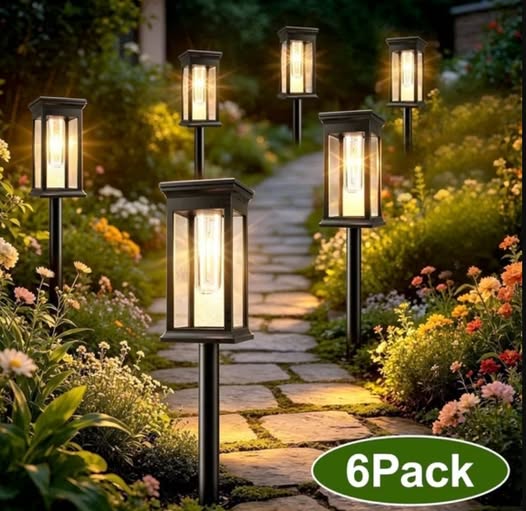 6 Pack Solar Lights Outdoor Waterproof