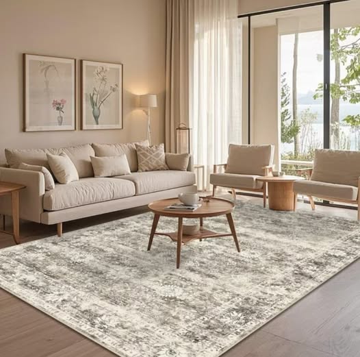 5x7 Washable Distressed Vintage Area Rug