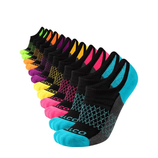 No Show Socks for Women Non Slip Cushioned Low Cut Invisible Athletic Socks
