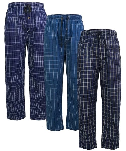 Men's Plaid Print Woven Pajama Pants