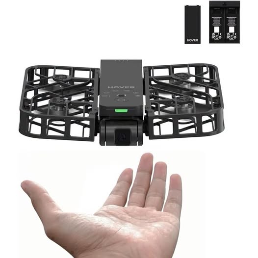X1 Self Flying Camera Foldable Pocket Drone with Palm Takeoff Black
