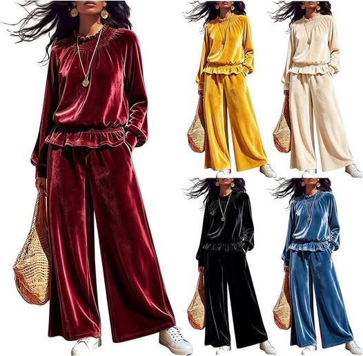 50% 0FF Velour Tracksuit Women 2 Piece Lounge Sets Casual Velvet Sweatsuit