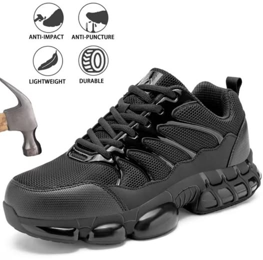 Lightweight Steel-Toe Safety Work Sneakers with Air Cushion