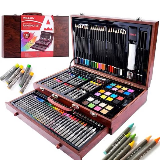 140-Piece Deluxe Art Set with Wooden Case