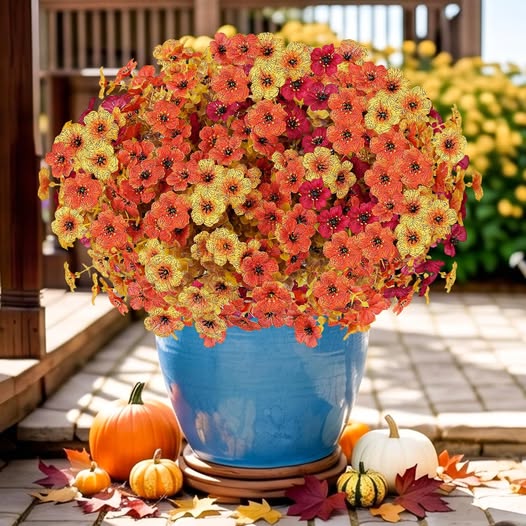 50% 0FF 13-Pack UV-Resistant Artificial Fall Flowers for Outdoors