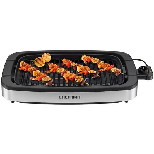 6-Serving Smokeless Electric Indoor Grill with Temperature Control