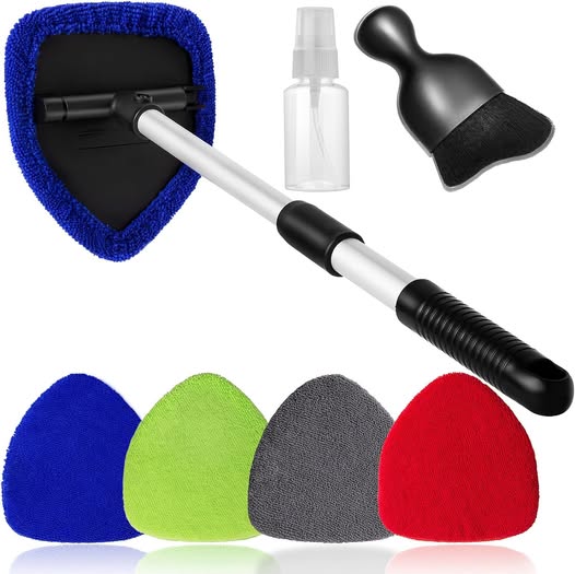 7-Piece Windshield Cleaning Kit with Extendable Handle