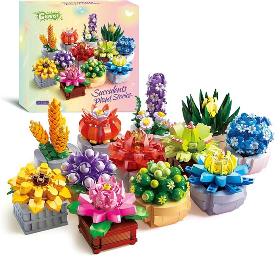 35% 0FF 1174-Piece 12-Plant Succulent & Flower Building Set