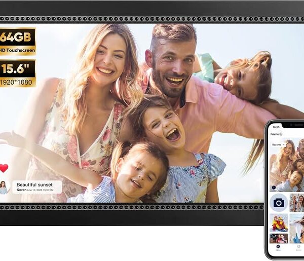 15.6" WiFi Digital Picture Frame with 64GB Storage & FHD Touchscreen