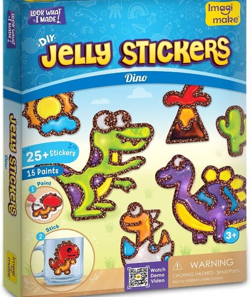 DIY Dinosaur Jelly Sticker Art Kit for Kids