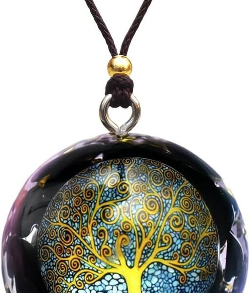 Handmade Obsidian Chakra Crystal Pendant Necklace