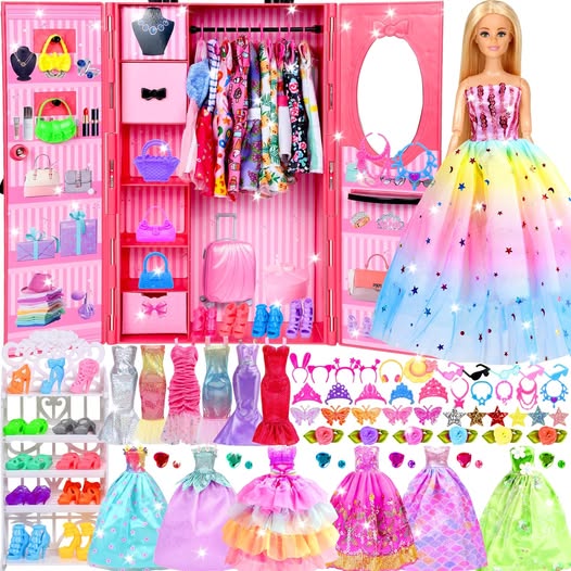 150-Piece Doll Clothes & Accessories Dress-Up Set for 11.5" Dolls