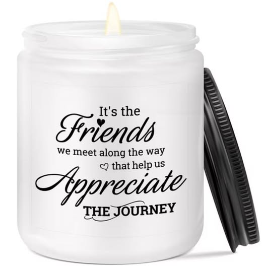 7oz Lavender-Scented Matte Glass Friendship Candle