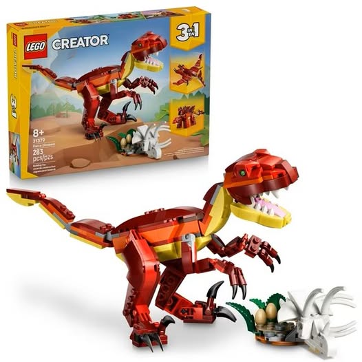 LEGO Creator 3-in-1 Fierce Dinosaur Building Toy, 8+