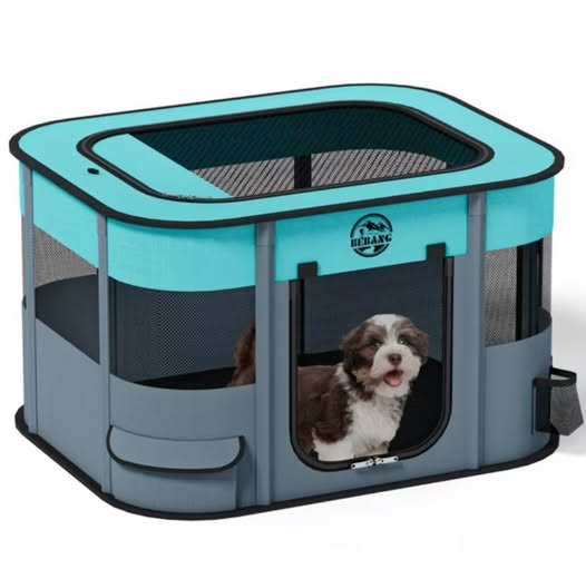 Portable Indoor & Outdoor Pet Playpen for Small Dogs and Cats