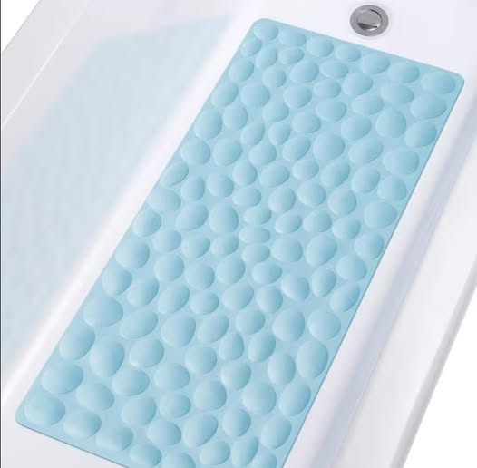 16x31.5" Non-Slip Rubber Bathtub Mat with Suction Cups