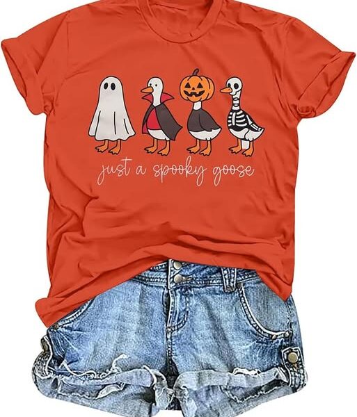 Women's Funny Halloween Graphic Tee, Spooky Season Shirt