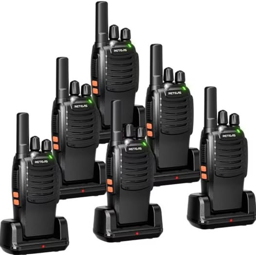 6-Pack Rechargeable H-777 Walkie Talkies with Charger
