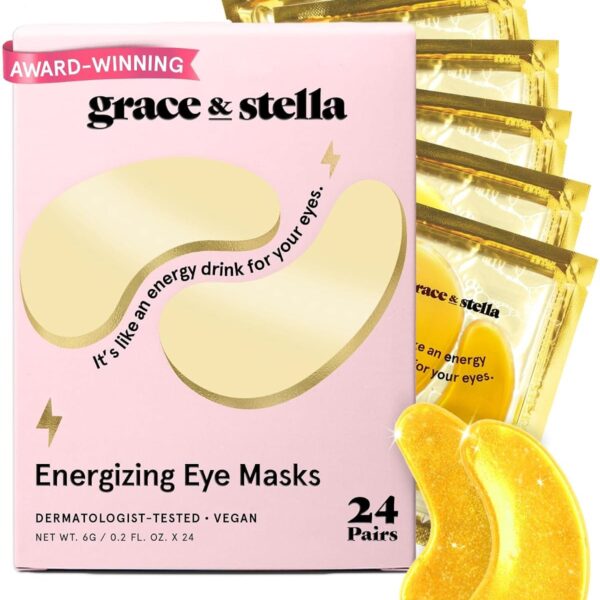 Gold Under Eye Patches for Puffy Eyes & Dark Circles, 24 Pairs