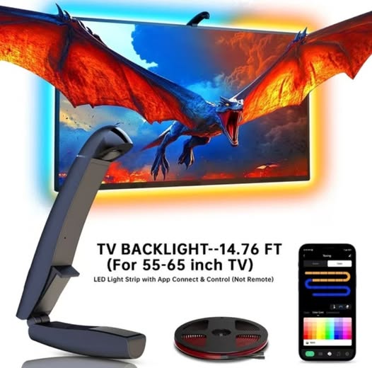 14.76ft RGB TV LED Backlight with Screen Sync & App Control