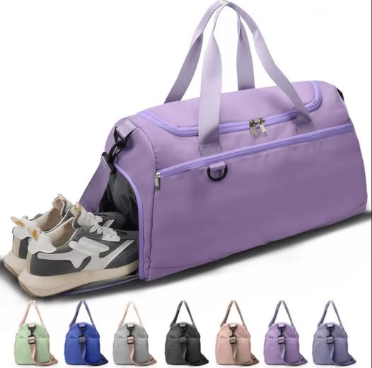 Waterproof Travel Duffle Bag with Shoe & Wet Compartments