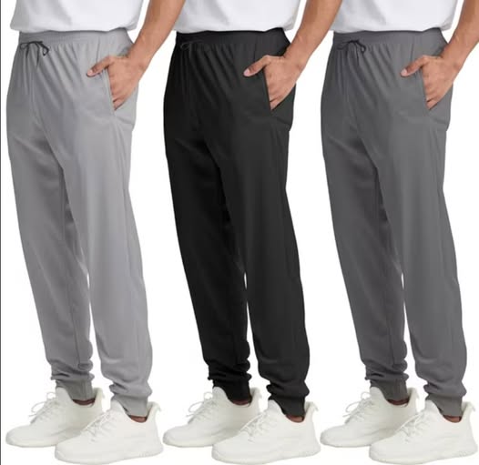 3-Pack Men's Athletic Jogger Sweatpants with Pockets