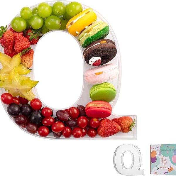 Clear Acrylic Fillable Letter & Number Charcuterie Tray