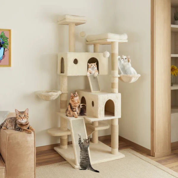 Wayfair 65.7'' H Carpet Cat Tree Condos and Scratching Posts 72% off