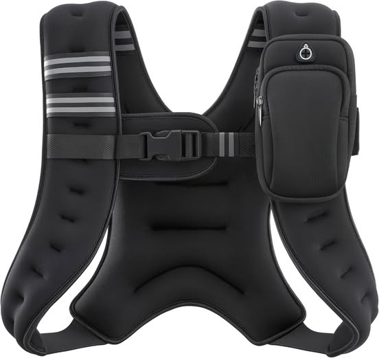 Weighted Workout Vest for Strength Training, Running & Fitness (6–30 lb Options)