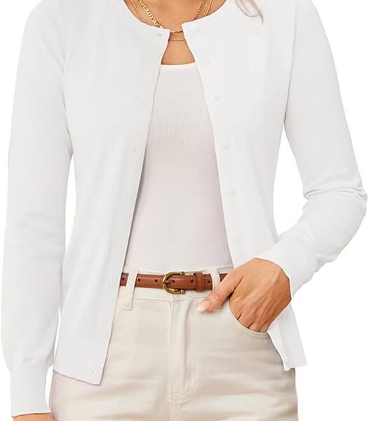 Knit Cardigan Sweater for Women, Lightweight Fall Outfit