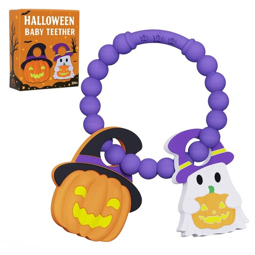 50% 0FF Halloween Baby Teething Toys & Boo Basket Stuffers for Toddlers and Newborns
