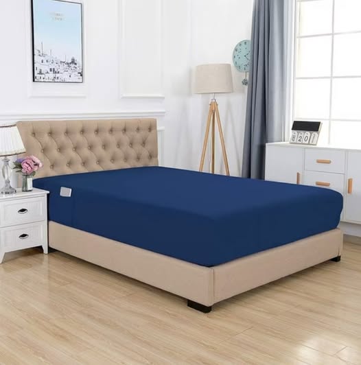 King Fitted Sheet with 18-Inch Deep Pocket, Cooling Microfiber, Navy Blue
