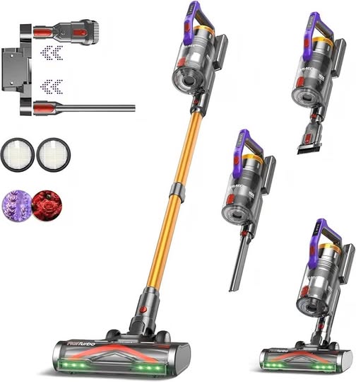 50% 0FF Cordless 50KPa Vacuum Cleaner with 70-Min Runtime, Anti-Tangle Brush & LED Display