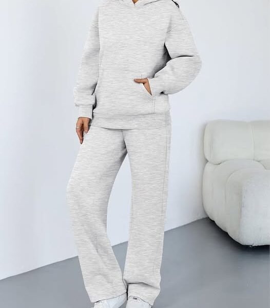 45% 0FF Women's Oversized Hoodie & Wide-Leg Pants 2-Piece Lounge Set