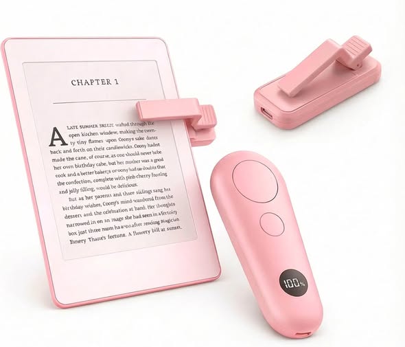 RF Wireless Remote Page Turner with LCD Power Display for Kindle, Kobo, iPad & Phone